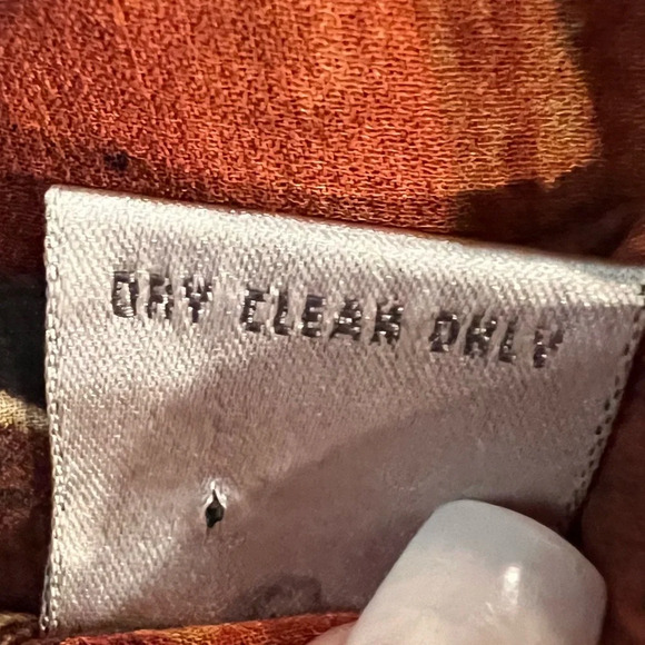 Chico’s Orange & Brown Jacket/Blouse. Chico’s Size 1. - Picture 7 of 7